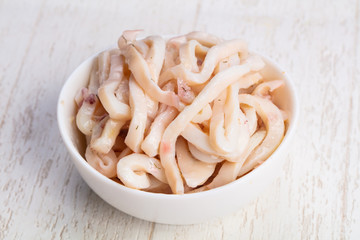 Delicious squid meat