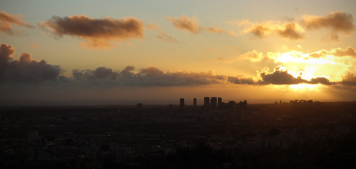 sunset over LA