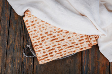 Jewish matza on Passover unleavened bread