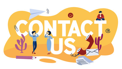 Contact us concept illustration. Communication with customers.