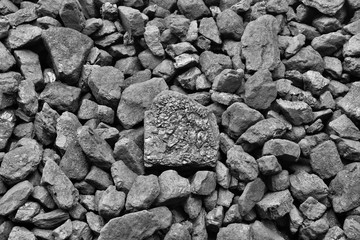 A heap of black natural coal background