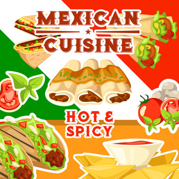 Mexican cuisine with hot and spicy food