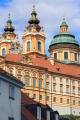 Fototapeta premium Stift Melk - benedictine abbey above the town of Melk, Lower Austria, Europe.