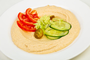 Humus with vegetables