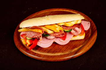 Panini with sausages