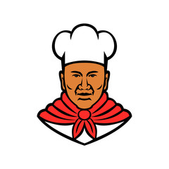 African American Baker Chef Cook Mascot