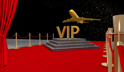 Red carpet Private jet with a Luxury vip
