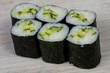 Japanese roll with cucumber