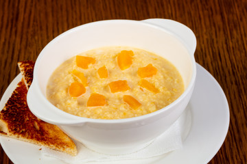 Pumpkin porridge breakfast