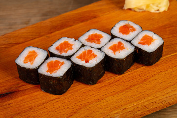Japanese roll with salmon