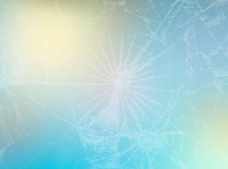 Smooth abstract gradient background with blue yellow white colors digital graphic banner The effect of broken glass