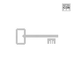 Key Dot Pattern Icon. Access, Password Dotted Dotted Icon Isolated on White. Vector Background, Design Template. Can Be Used for Advertising, Web and Mobile UI.
