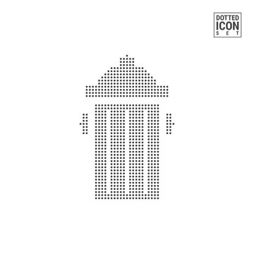 Dumpster Dot Pattern Icon. Recycle Wastebasket Dotted Icon Isolated on White. Vector Background, Design Template. Can Be Used for Advertising, Web and Mobile UI.