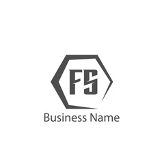 Initial Letter FS Logo Template Design