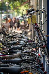 Fototapeta na wymiar Bicycle shop in Berlin-Kreuzberg