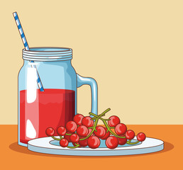 Cherries and juice