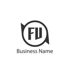 Initial Letter FV Logo Template Design