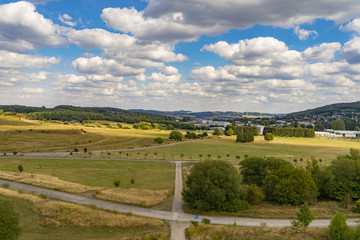 Fototapeta na wymiar Sky View to Hemer Nature from tower Jübergturm
