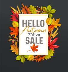 Seasonal autumn sale banners