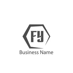 Initial Letter FY Logo Template Design