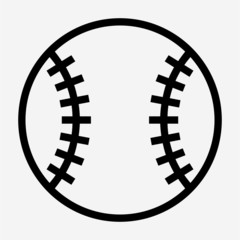 Fototapeta na wymiar outline beautiful Baseball ball vector icon
