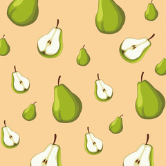Pears pattern background