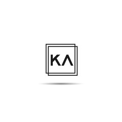 Initial Letter KA Logo Template Design