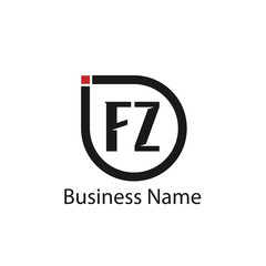 Initial Letter FZ Logo Template Design