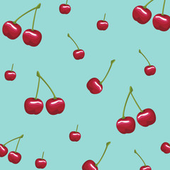 Cherries pattern background