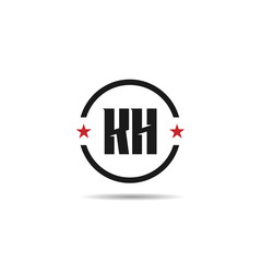 Initial Letter KH Logo Template Design