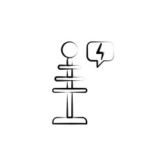tesla coil icon. Element of mad science icon for mobile concept and web apps. Hand drawn tesla coil icon can be used for web and mobile