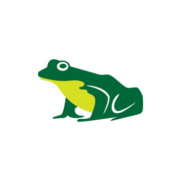 frog green animals logo