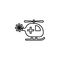 hospital helicopter icon. Element of blood donation icon for mobile concept and web apps. Thin line hospital helicopter icon can be used for web and mobile