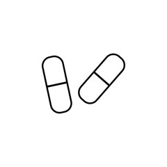 Pill  icon. Element of blood donation icon for mobile concept and web apps. Thin line Pill  icon can be used for web and mobile
