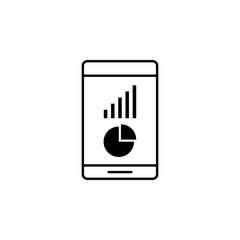 video stats icon. Element of online and web for mobile concept and web apps icon. Thin line icon for website design and development, app development. Premium icon