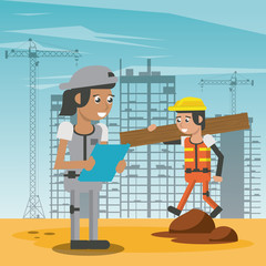 Construction workers cartoons