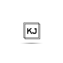 Initial Letter KJ Logo Template Design