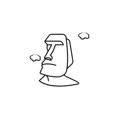 Monuments of Moai icon. Element of anti aging icon for mobile concept and web apps. Doodle style Monuments of Moai icon can be used for web and mobile