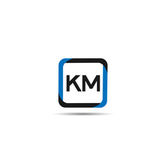 Initial Letter KM Logo Template Design