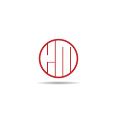 Initial Letter KM Logo Template Design