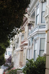 Fototapeta na wymiar A row of Victorian houses