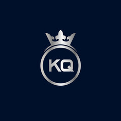 Initial Letter KQ Logo Template Design