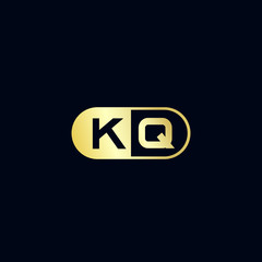 Initial Letter KQ Logo Template Design