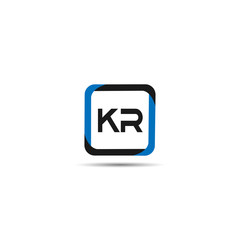 Initial Letter KR Logo Template Design