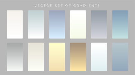 set of subtle gradients design