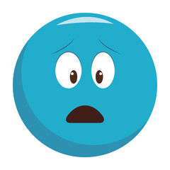 Fototapeta premium Worried chat emoticon