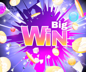 6421296 Big Win bright theme with golden coins