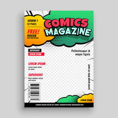 comic book cover page template design © starlineart