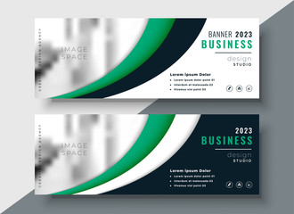 modern green business banner design