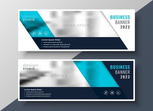 elegant business banner design with image space